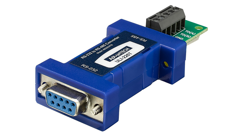 ULI-226T - RS-232 (DB9 Femal to RS-485 2-Wire (Terminal Block) Converter, Port Powered.